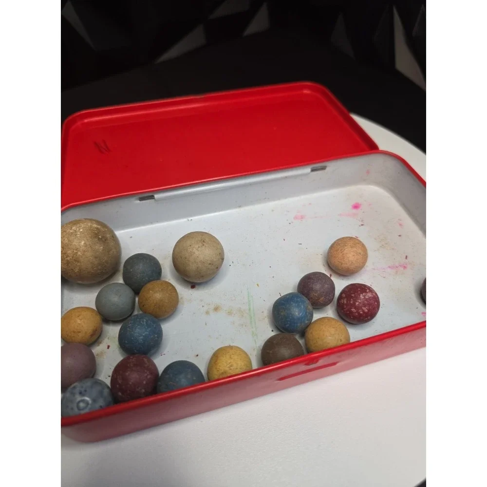 Civil War era clay marbles colors lot of 19